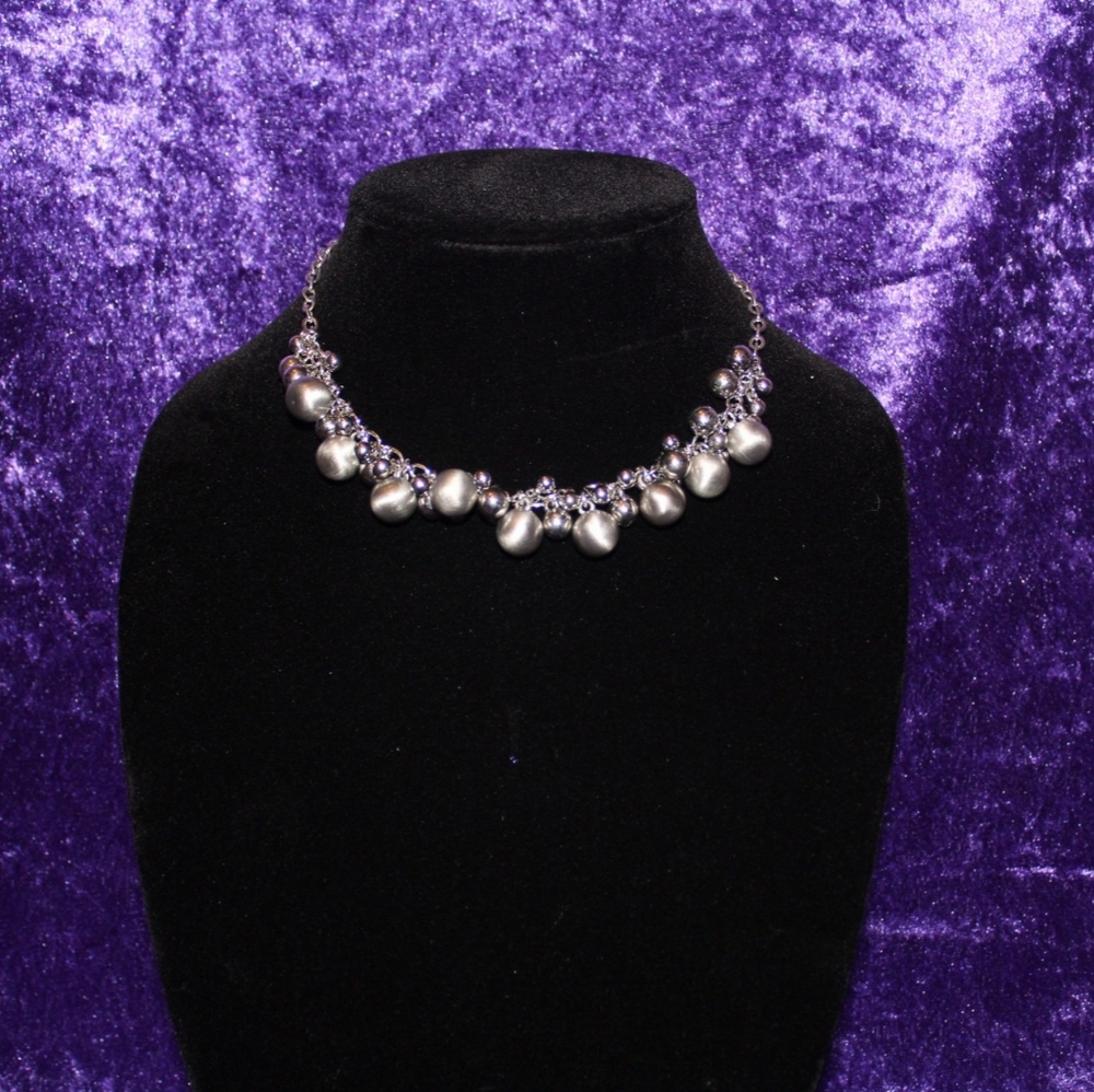 15" Silver Chunky Necklace